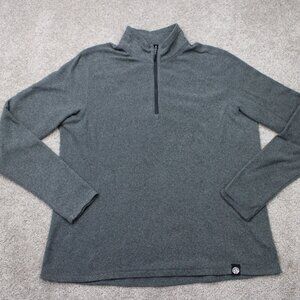 REI Co-op Sweatshirt Womens XL Gray 1/4 Zip Fleece Pullover Outdoor L/S Sweater